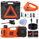 E-HEELP Electric Car Jack Kit 5Ton 12V Hydraulic Car Jack Lift (Lifting Range: 6.1-17.7 Inch) With Electric Impact Wrench - For SUV, MPV, Sedan, Truck - Garage Repair & Tire Change - Ideal Gift for Car Enthusiasts