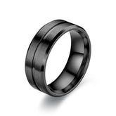 Anillo de acero de titanio negro