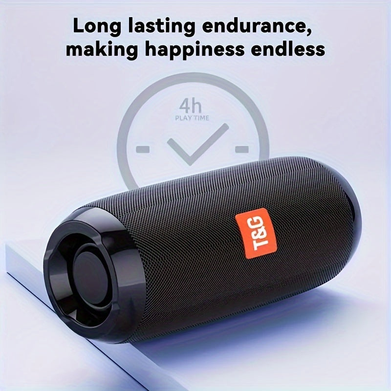 Portable Wireless Bass Speaker with Subwoofer, TWS Stereo, Aux & USB Input, 3D Surround Sound, Hands-Free Calling, FM Radio, TG117