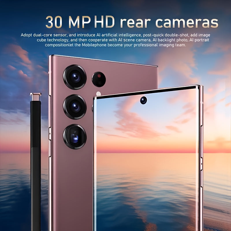 SEREE 5G Mobile Phone Ten Nucleus Android 13 Mobile Phone With Built-inpen, 8GB+ 256GB, 7.3-inch Display, 50MP+13MP Camera, 108 Million HD Rear Cameras 7000mAh Dual SlM Complete Accessories