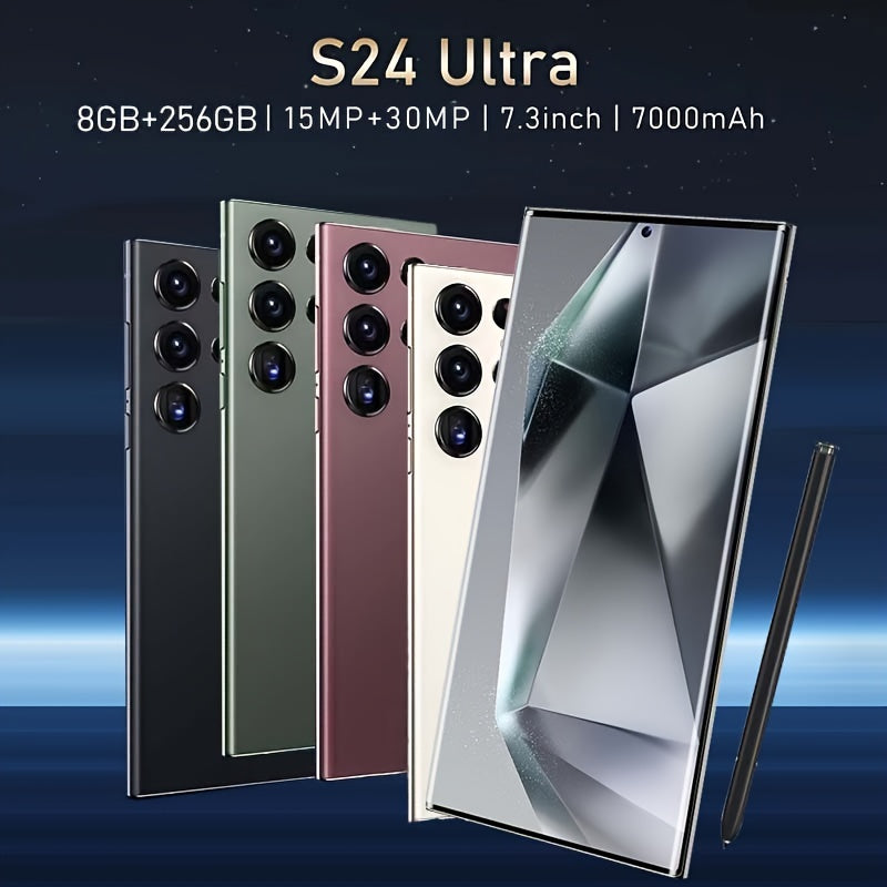 SEREE 5G Mobile Phone Ten Nucleus Android 13 Mobile Phone With Built-inpen, 8GB+ 256GB, 7.3-inch Display, 50MP+13MP Camera, 108 Million HD Rear Cameras 7000mAh Dual SlM Complete Accessories