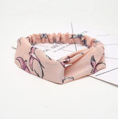 Diadema con estampado floral estilo retro para mujer, diadema cruzada