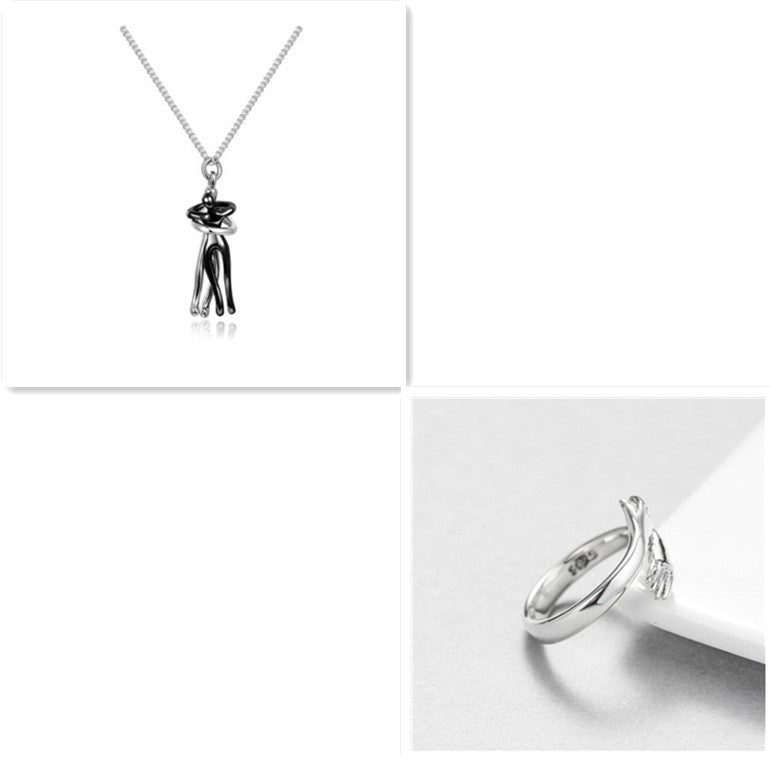 Liebe Umarmung Halskette Unisex Männer Frauen Paar Schmuck einfaches Temperament Schlüsselbein Kette Valentinstag Liebhaber Geschenk 