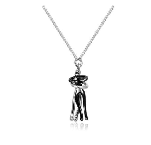 Liebe Umarmung Halskette Unisex Männer Frauen Paar Schmuck einfaches Temperament Schlüsselbein Kette Valentinstag Liebhaber Geschenk 