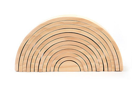 Puzzle Großes 12-teiliges Bogenbrücken-Regenbogen-Baustein-Spielzeug für die frühkindliche Bildung
