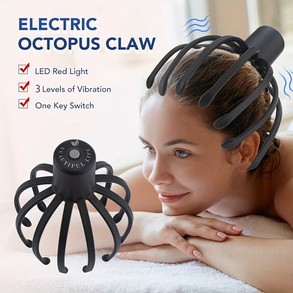 Electric Octopus Claw Shaped Scalp Massager, Portable USB Rechargeable Handheld Massager For Head Body Relaxing