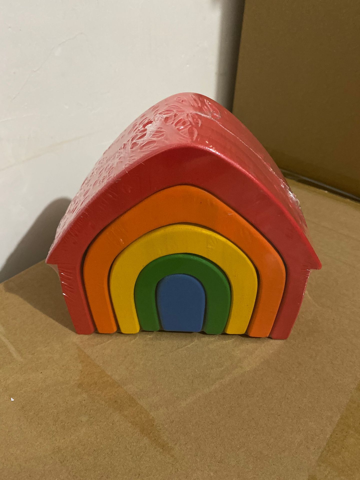 Puzzle Großes 12-teiliges Bogenbrücken-Regenbogen-Baustein-Spielzeug für die frühkindliche Bildung