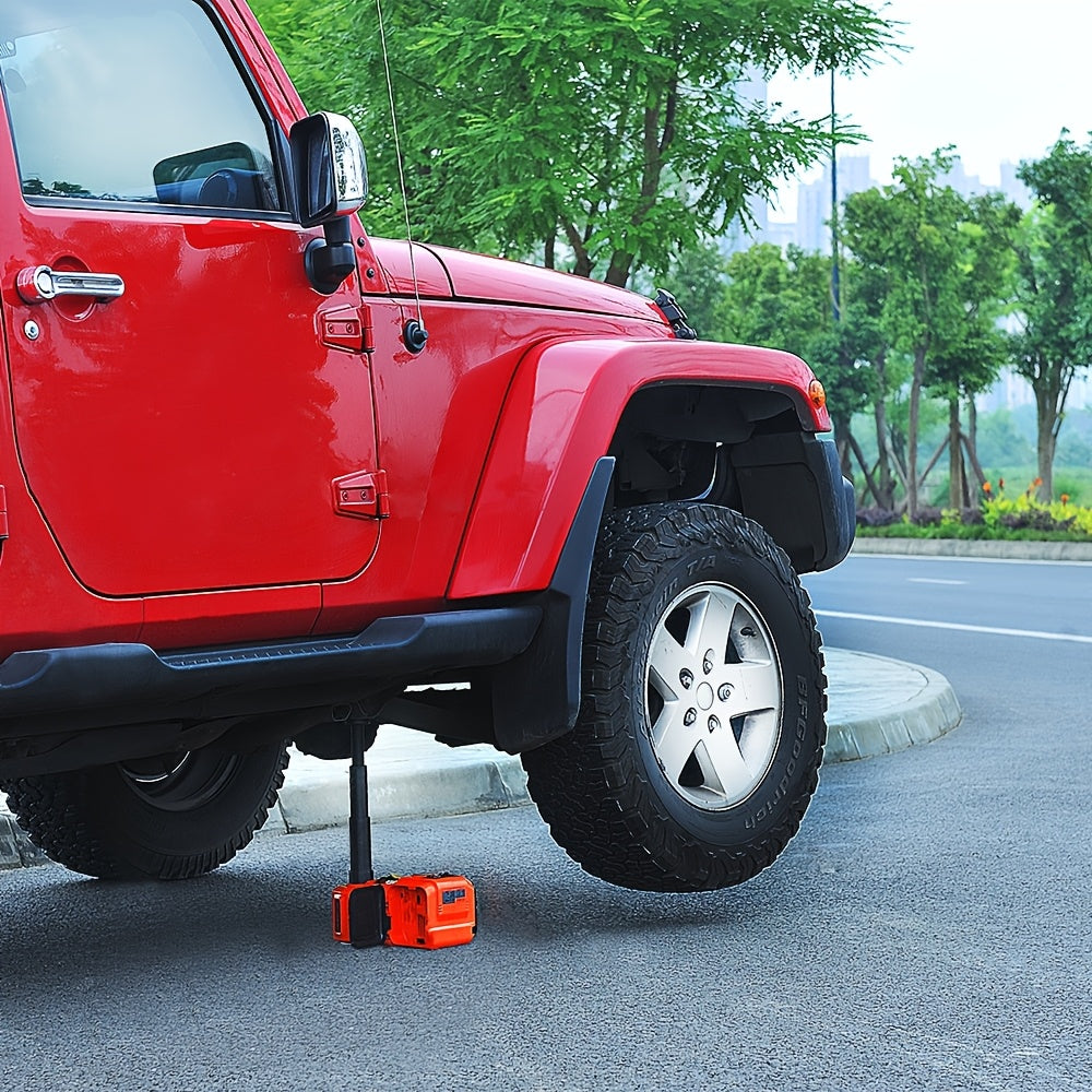 E-HEELP Electric Car Jack Kit 5Ton 12V Hydraulic Car Jack Lift (Lifting Range: 6.1-17.7 Inch) With Electric Impact Wrench - For SUV, MPV, Sedan, Truck -  Garage Repair & Tire Change - Ideal Gift for Car Enthusiasts