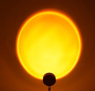 Proyección de escena fotográfica de celebridades con arcoíris y luz de fondo