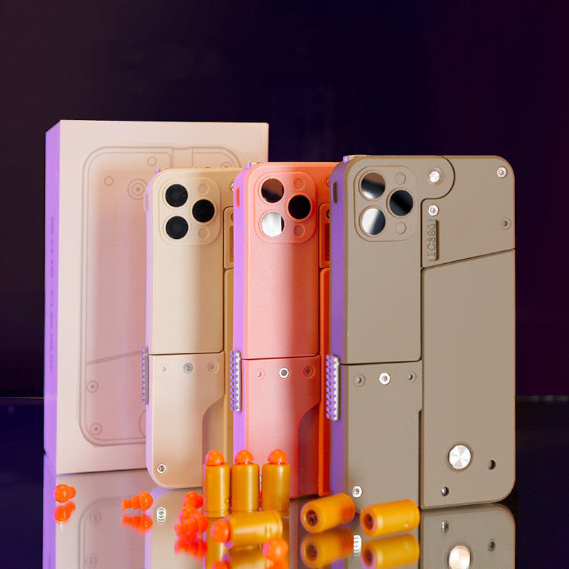 Klapppistole, Kugel, automatisches Wurfspielzeug, kreatives weiches Kugelspielzeug, Handy-Aussehen, Pistole, interaktives Outdoor-Geschenk für Kinder