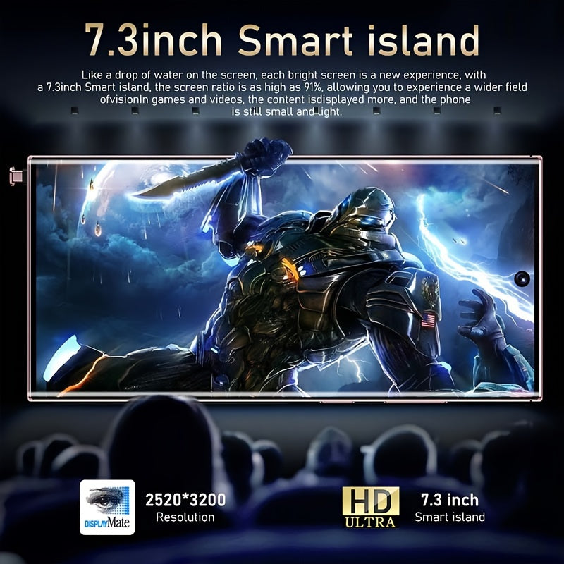 SEREE 5G Mobile Phone Ten Nucleus Android 13 Mobile Phone With Built-inpen, 8GB+ 256GB, 7.3-inch Display, 50MP+13MP Camera, 108 Million HD Rear Cameras 7000mAh Dual SlM Complete Accessories