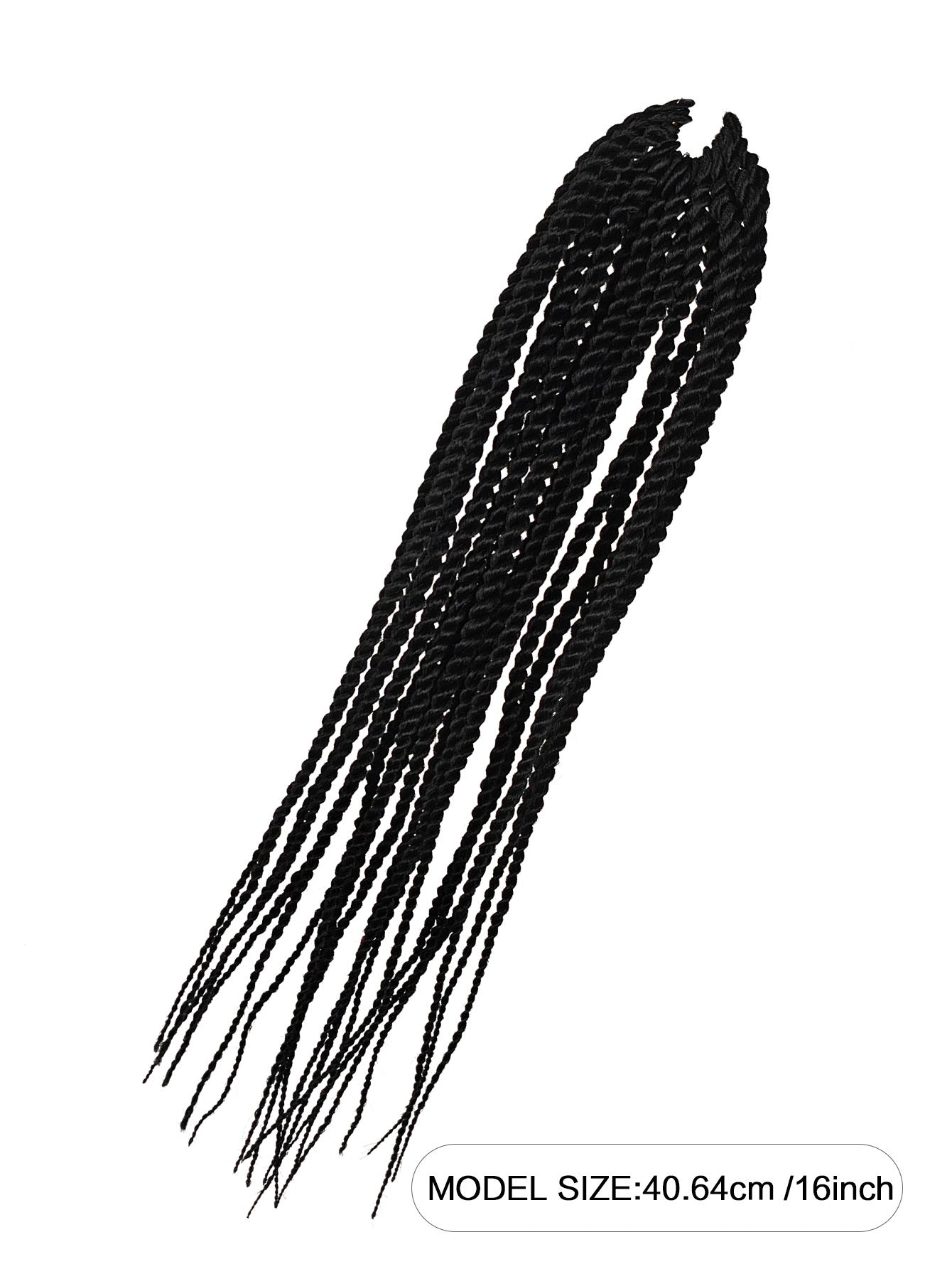4X EZ SENEGALESE BRAID Trenza de ganchillo larga sintética Peinado negro burdeos marrón Caja de trenza de ganchillo para mujeres - 16 pulgadas