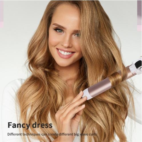 Rizador de pelo automático con control de temperatura LCD