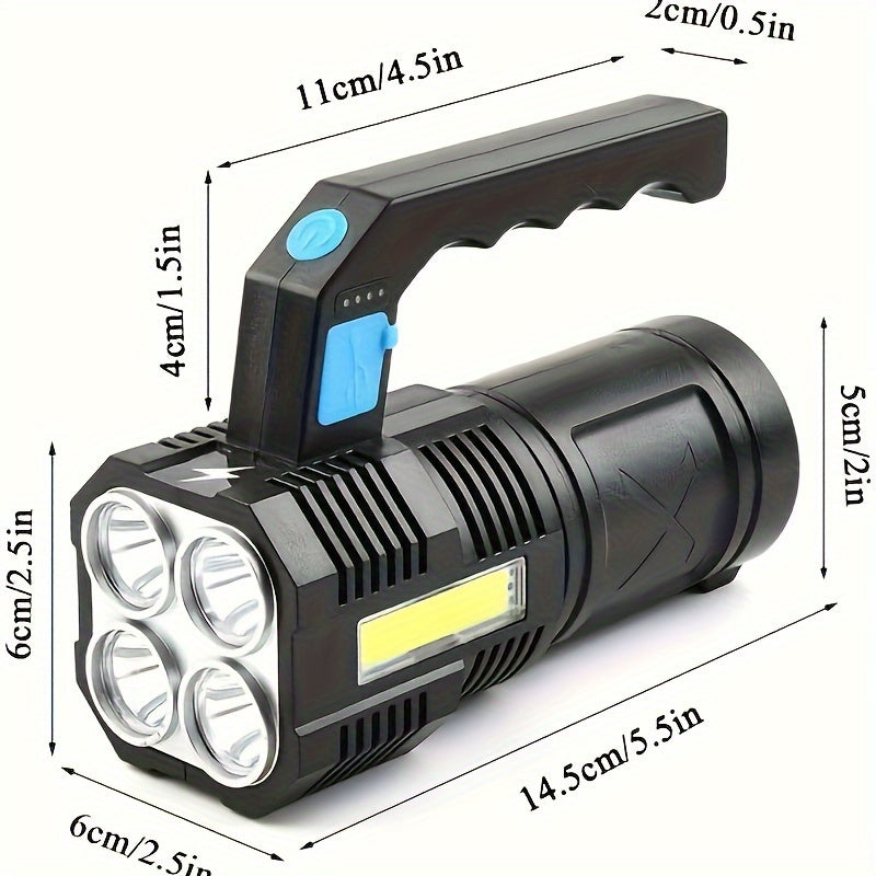 LED Flashlight Camping Ultra Bright Torch Flightlight USB Rechargeable High Power Led Flashlights Quad-core Powerful Flashlight