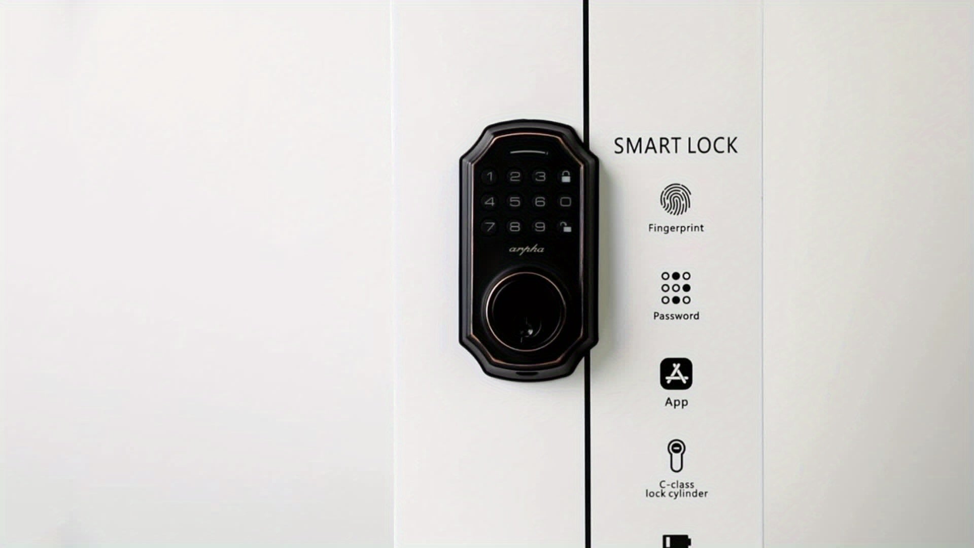 Keypad Door Lock - Keyless Entry Door Lock  - Arpha Front Door Lock Set with 2 Door Knobs -100 Code Smart Deadbolt Lock - Anti-Peeking Password - Auto Lock Easy to Install