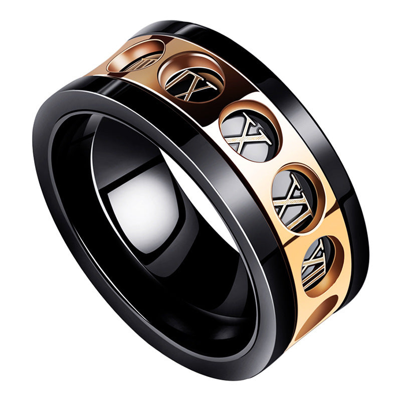 Persönlichkeit Ring Titan Stahl Hip Hop Einfachheit