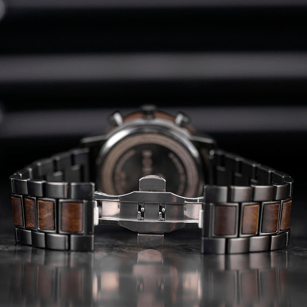 BOBO BIRD Wooden Watch Men Military Quartz Watches New Top Luxury Fashion Chronograph Timepieces Great Gift Box OEM часы мужские