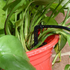 SPRYCLE 5M-140M Garten 3/5mm PVC-Schlauch Mikro-Tropfbewässerungssystem mit 2-Wege-Anschluss 1/8 Zoll Schlauch Rohr Pfeiltropfer Gewächshaus