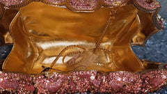 XIYUAN Bolsos de mano con forma de rosa floreciente para mujer, de cristal, para boda, novia, cena formal, banquete, bolsos de mano con diamantes, bolsos de noche para fiesta