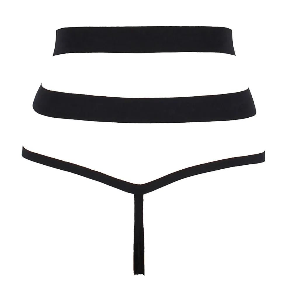 Sexy Bandage High Waist Panties Women Lingerie Hollow Out G-String Briefs Japanese Panties Cross Strap T Back Thongs Underpant