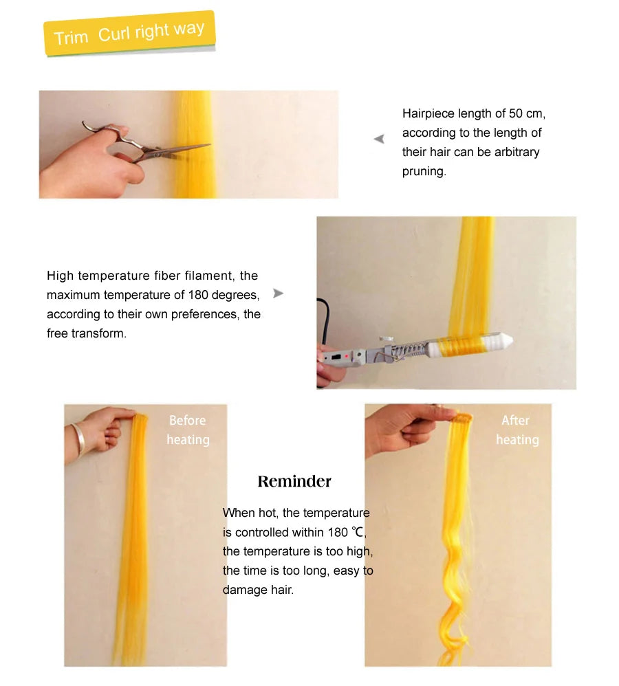 Synthetic Clip In One Pieces Raiinbow Hair Extensions  Straight Synthetic Hair Pieces 18" Long  Ombre Hair Pink Purple Red Blue