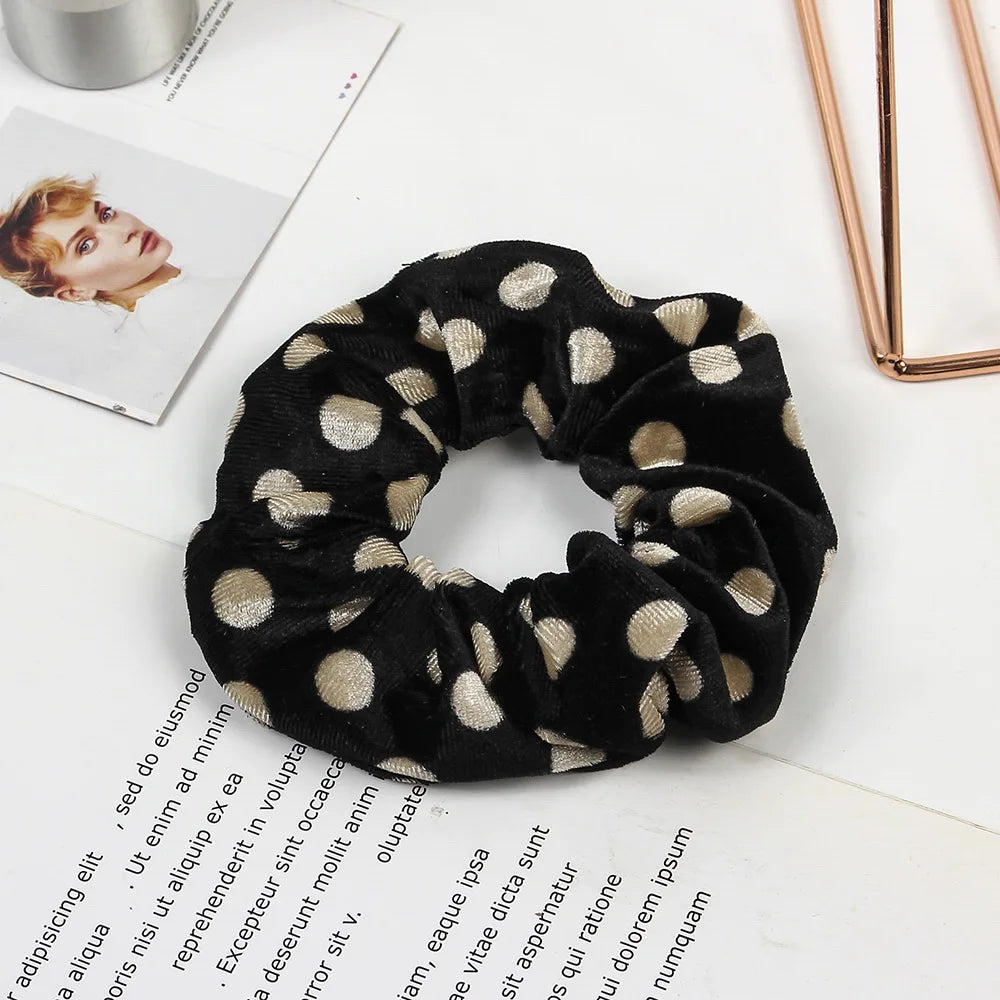Leopard Printed Hair Tie Striped Lady Scrunchies Ponytail Hair Female Girls Holder Rope Bands For Women Ladies Hair Accessories