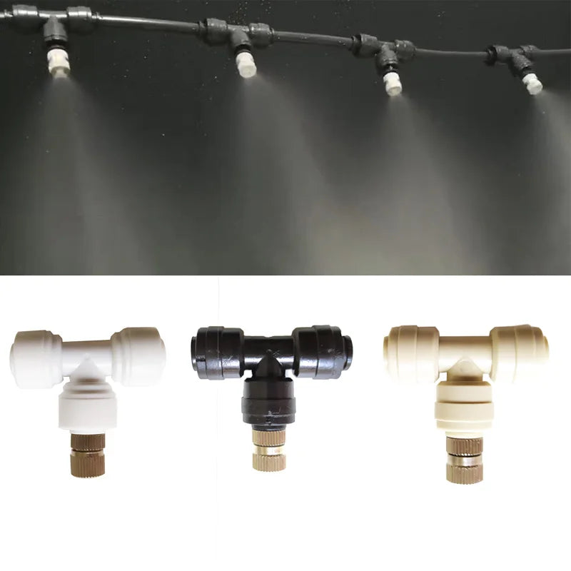 Garten Wassersprühdüse Elektrische Pumpe Beschlagsystem Vernebler für Blumen Pflanzen Gewächshaus Terrasse Bewässerung 6M-18M