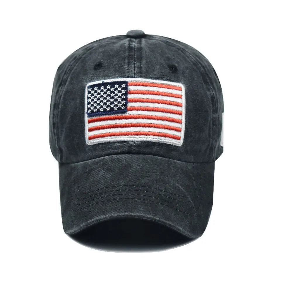 Men Cotton Baseball Cap Men Women Tactical Army Military Dad Hat USA American Flag US Unisex Hip Hop Hats Outdoor Sport Caps