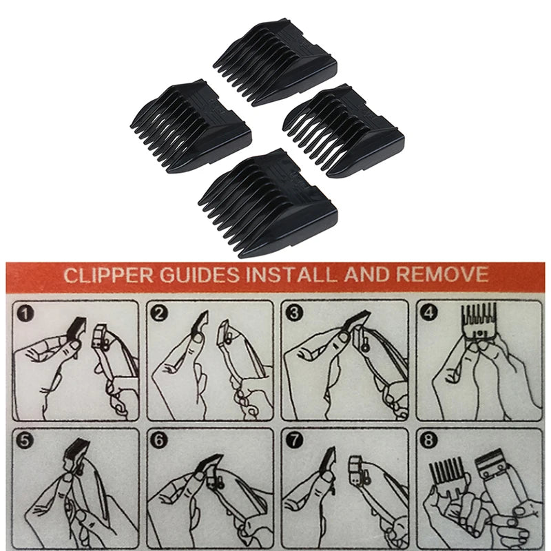 4Pcs/set Cutting Guide Comb Hairdressing Tool Set Professional Limit Comb Hair Trimmer Shaver