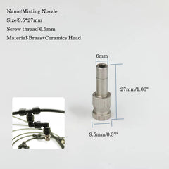 Boquilla de enfriamiento por nebulización para acuarios, accesorios de pulverización humidificadora, aspersor de tanque de selva tropical, terrario, nebulizador, sistema de enfriamiento por nebulización