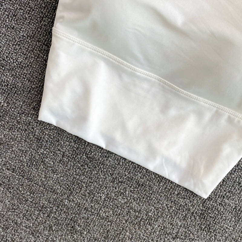 Women Crop Tops Sexy Solid Color Camisole Ice Silk Tube Top Seamless Sports Tank Top Wireless Underwear Padded Bra Bralette Vest