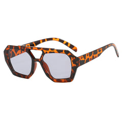 Ins Big Frame Leopard Sonnenbrille Sommer Sonnenschirm Strand Urlaub Brille