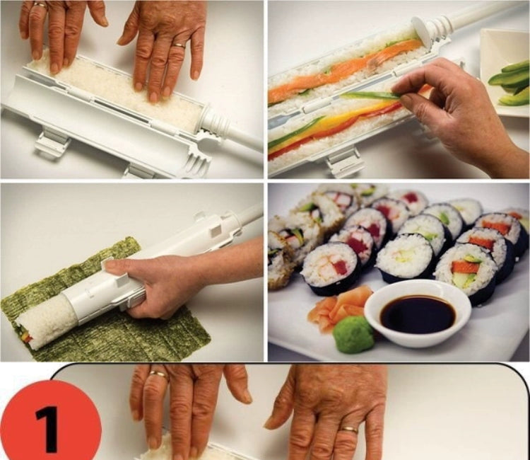 Push-Type Rice Roll Sushi Roll Maker Self-Made Mold Semi-automatic Rice Roll Forming Home Tool