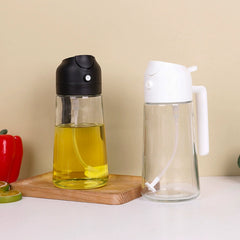 Glass Spray Oil Bottle Jar Spray Dual-Use Air Fryer Kitchen For Home Spray Oil Dispenser Oil Tank Seasoning Pour Oil
