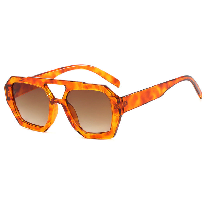 Ins Big Frame Leopard Sonnenbrille Sommer Sonnenschirm Strand Urlaub Brille