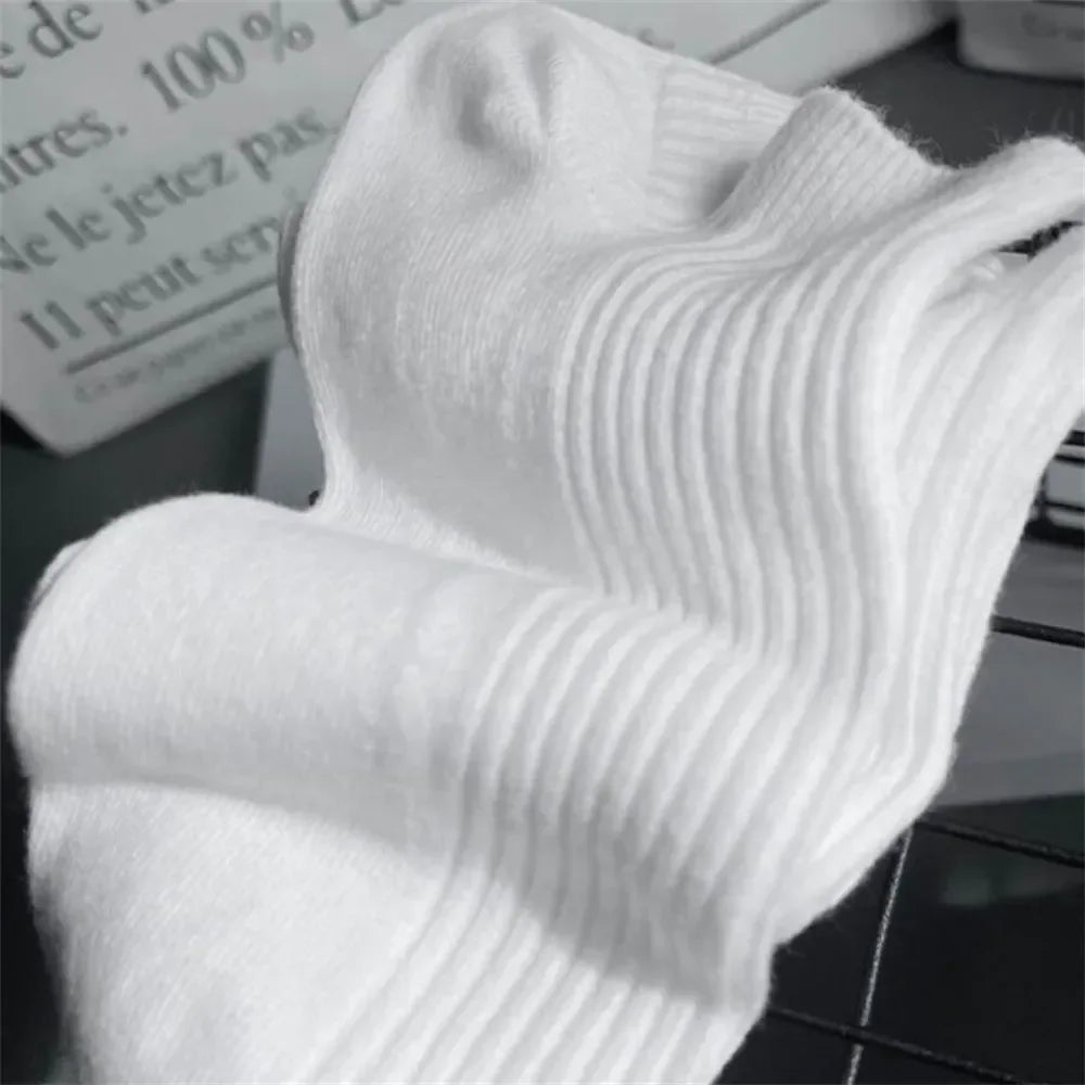 5/10 Pairs High Quality 100% Cotton Men Women Ankle Short Socks Fashion Invisible Sport Sweat-absorbing Girls Low Cut Boat Socks