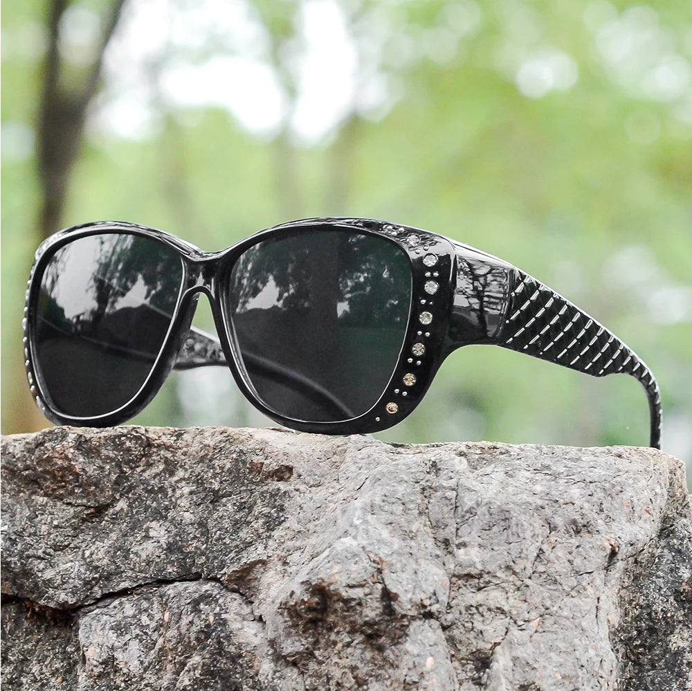 CRIXALIS Fit Over Cover Prescription Glasses Multifunction Sunglasses Women Oversized Driving Goggles Sun Glasses UV Protection