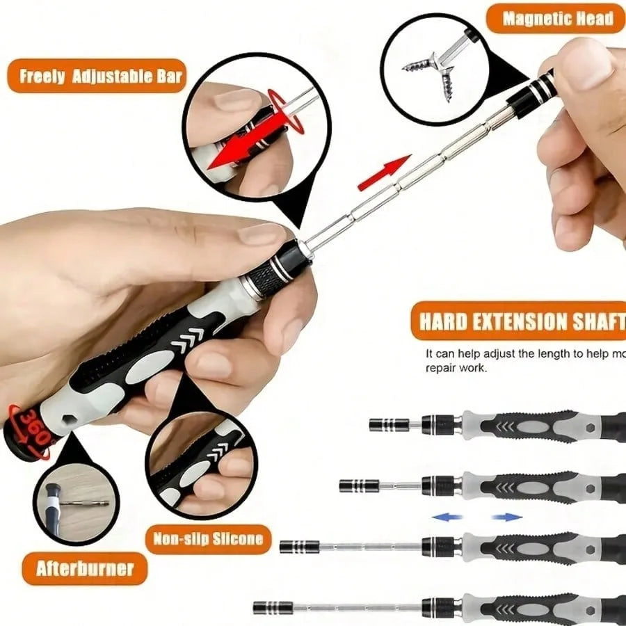 115-In-1 Enhanced Screwdriver Set, Highly Powerful And Durable, Complete Tool Kit, Multi-Functional Disassembly Dedicated, Equip