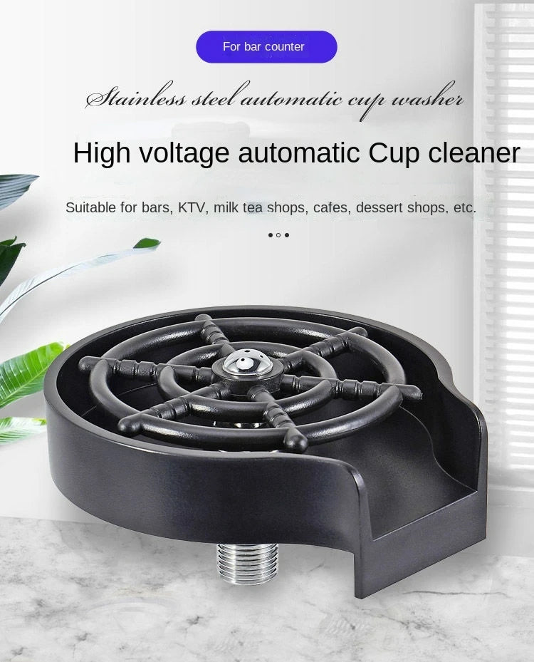 Ins Rinser Automatic Glass Cup Washer High Pressure Bar Kitchen Beer Milk Tea Cup Cleaner Sink Accessories