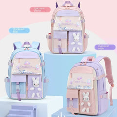 Backpack New Girl Primary School Student Bag Cute Cartoon Kid Junior High School Shoulder Bag Waterproof Children Schoolbag
