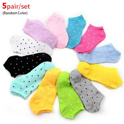 10Pcs/5Pair Unisex Socks Women Men Black White Gray Ankle Socks Female Male Solid Color Socks High Quality Cotton Short Socks