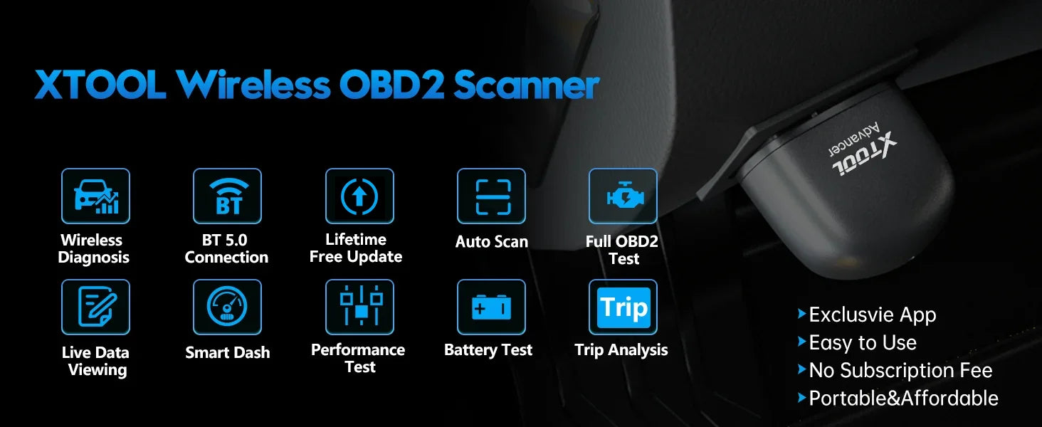XTOOL Advancer AD20 OBD2 Scanner 2026 AI-assisted Tool Code Reader OBD 2 Diagnostic Tools Lifetime Free Updates Free Application