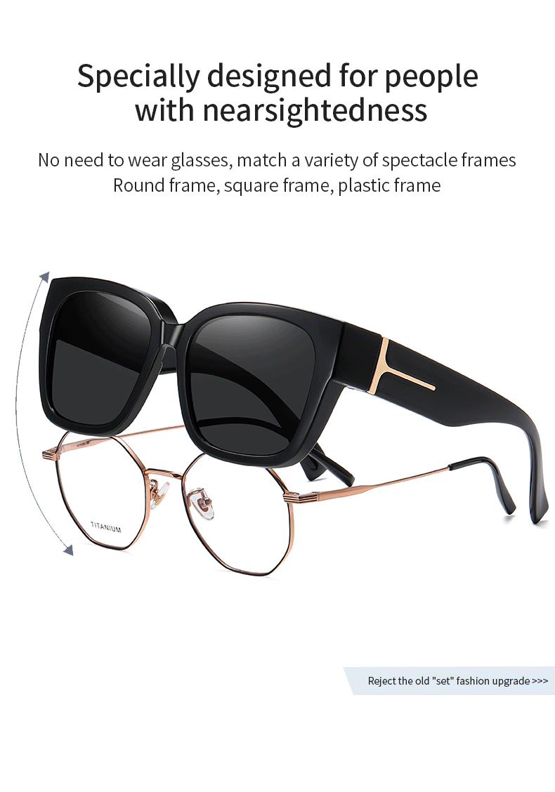 Women Polarized Sunglasses Men Myopia Set Sun Glasses UV400 Ultralight TR90 Eyeglasses Frame Beach Fishing Anti Glare Eyewear