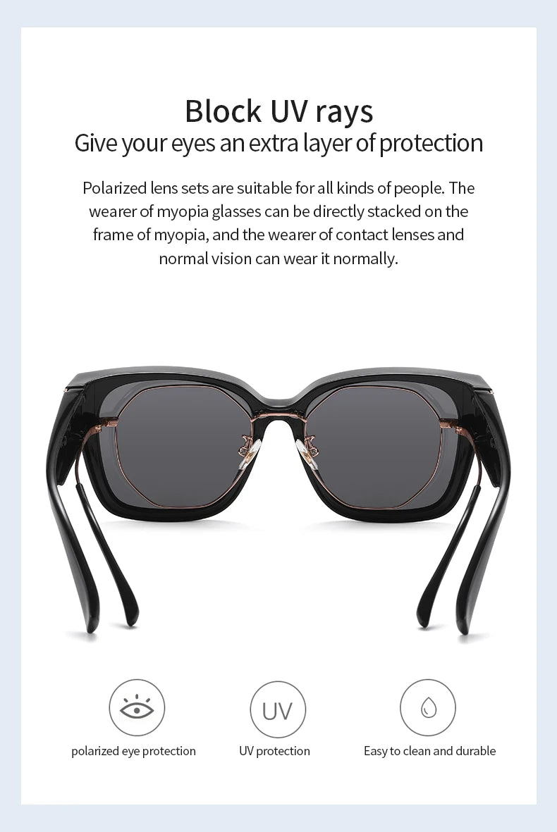 Fit Over Cover Myopia Glasses Polarized Sunglasses For Women Oversize Cover Prescription Men Sun Glasses Myopia Driving eyewear