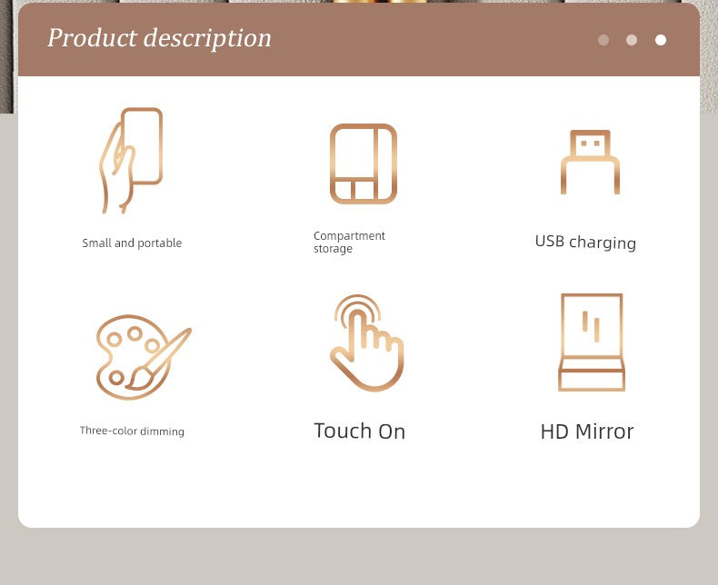 Carrying Foldable Storage Box Integrated Dormitory Makeup Mirror