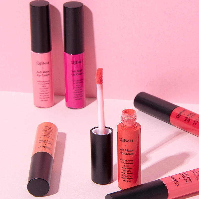 New Velvet Matte Lip Gloss Sexy Dark Red Moisturizing Liquid Lipstick Waterproof Long Lasting Non-stick Cup Lips Pigments Makeup