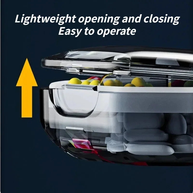 6 Grids Pill Storage Box Travel Medicines Storage Box Drug Separation Mini Portable Organizer Container With Seal Ring