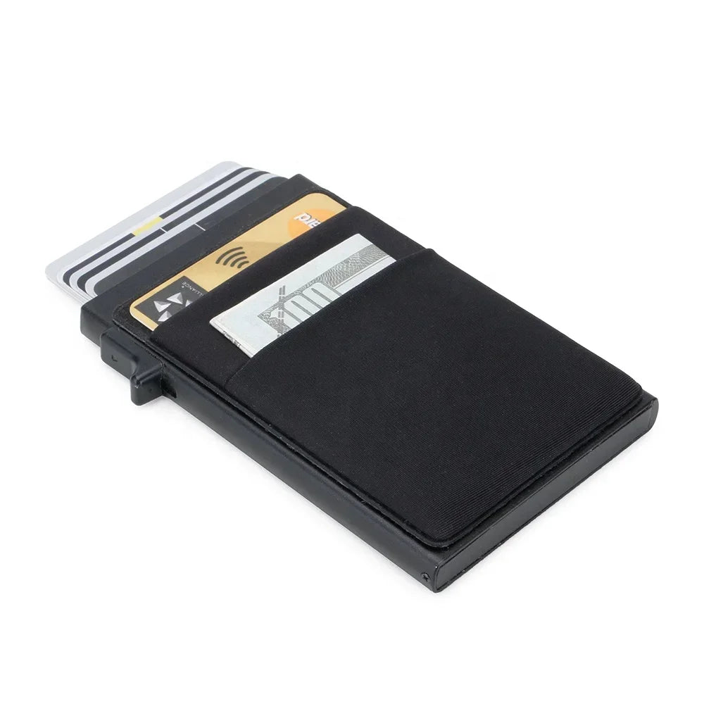 Rfid Credit Card Holder Men Thin Slim Mini Minimalist Wallets Luxury Metal Bank ID Cardholer Case Wallet for Men Carteras \[]pl/