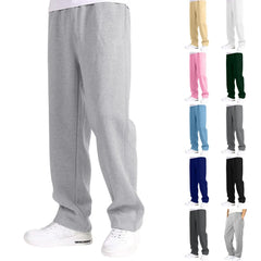 Mens Fleece Lined Sweatpants Wide Straight Leg Pants Bottom Sweatpants Joggers Pants Workout High Waisted Yoga Pants 10 Star