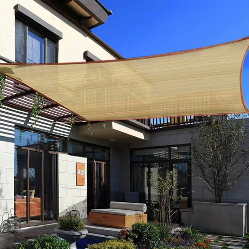 Red de sombrilla beige, tela de sombreado anti-UV, cubierta de invernadero para plantas de jardín, balcón, patio, piscina al aire libre, toldo